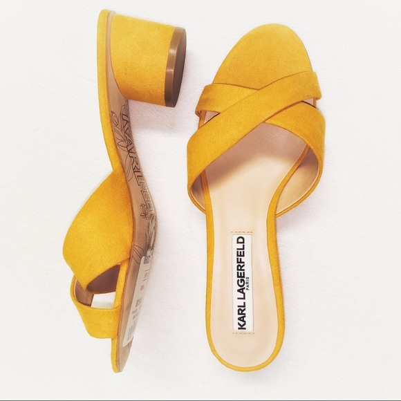 Karl Lagerfeld Shoes - 🆕 Karl Lagerfeld Mustard Yellow Fawn3 Suede